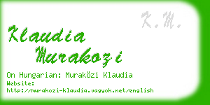 klaudia murakozi business card