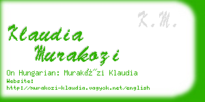 klaudia murakozi business card